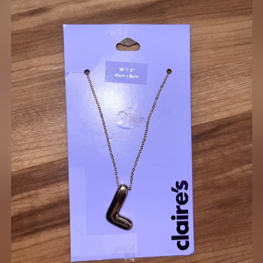 Claire’s L necklacee